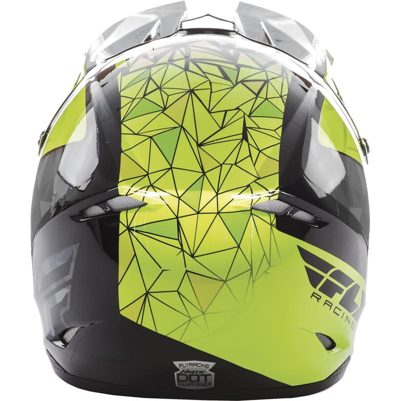 FLY Racing Kinetic CRUX dječja kaciga za motocross - USA Fluo žuto-sivo-crna rasprodaja