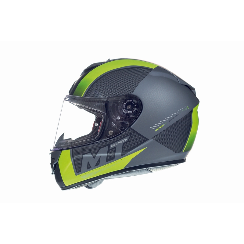 Integralna motociklistička kaciga MT Rapide Overtake crna mat-fluo žuta