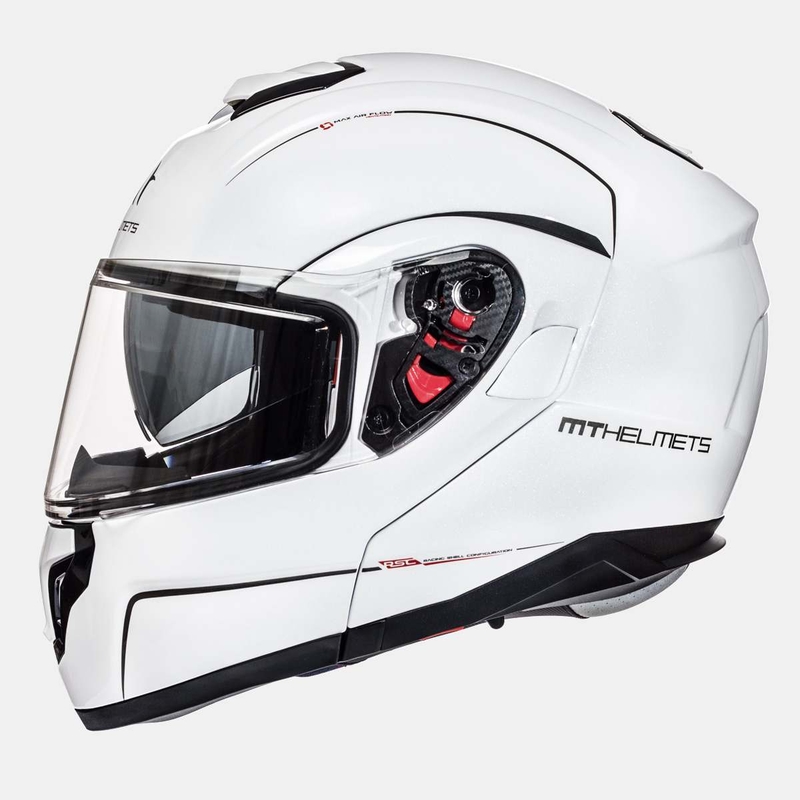 Motociklistička kaciga na preklop MT Atom bijela rasprodaja