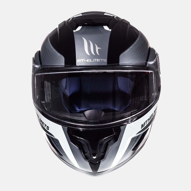 Motociklistička kaciga na preklop MT Atom Tarmac crna mat-bijela rasprodaja