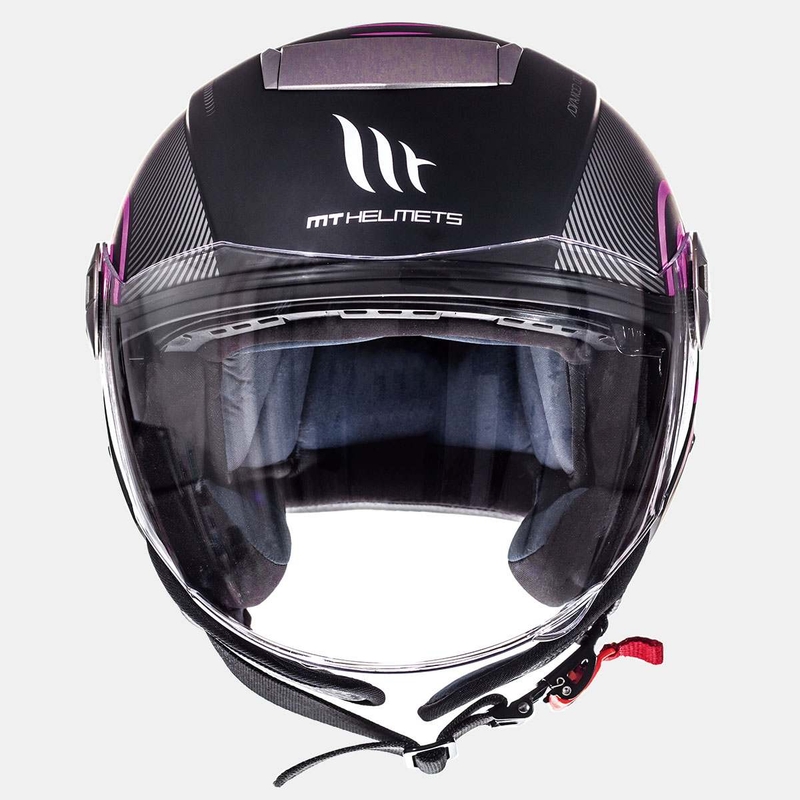 MT City Eleven SV Tron otvorena motociklistička kaciga crna mat roza rasprodaja