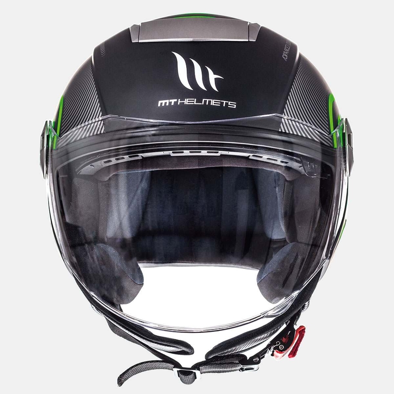 Motoristička kaciga otvorena MT City Eleven SV Tron crna mat-fluo zelena rasprodaja