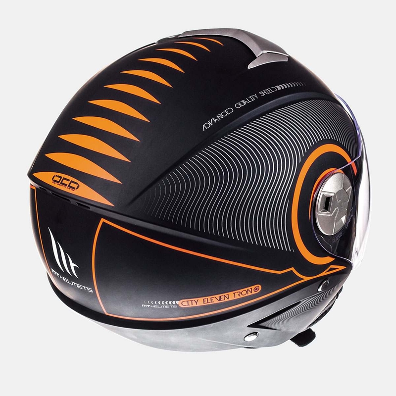 MT City Eleven SV Tron otvorena motociklistička kaciga crna mat-fluo narančasta rasprodaja