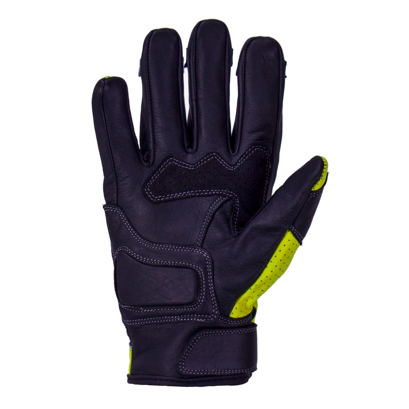 Motociklističke rukavice Tschul 316 crno-fluo-žute - II. kvaliteta