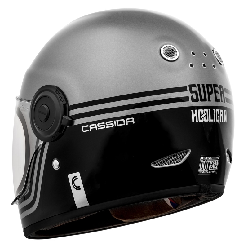 Integralna motociklistička kaciga Cassida Fiber Super Hooligan crno-siva