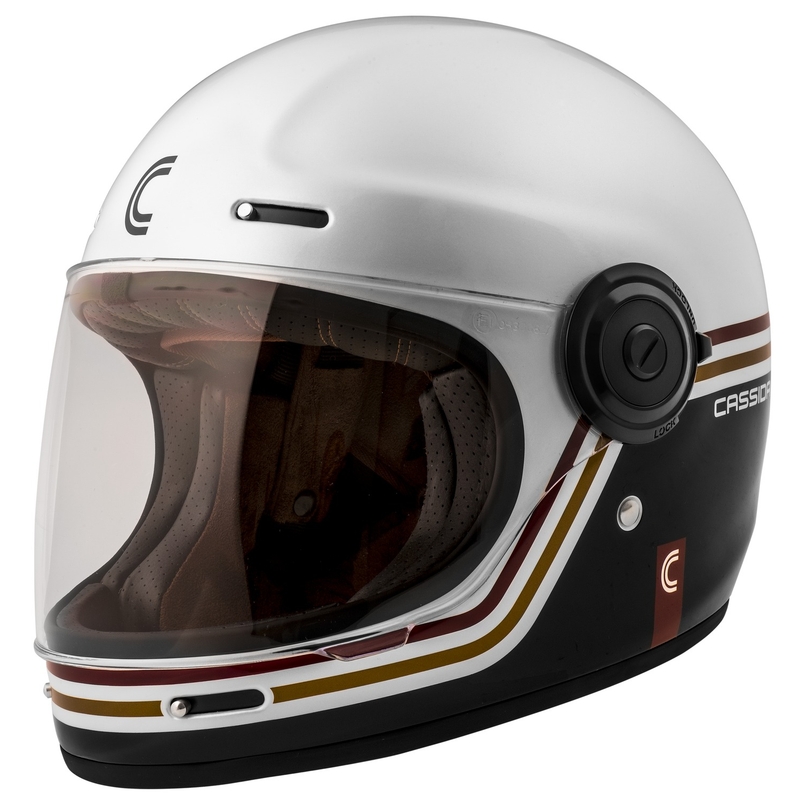 Integralna motociklistička kaciga Cassida Fiber Super Hooligan Karat bijelo-crno-crveno-zlatno rasprodaja