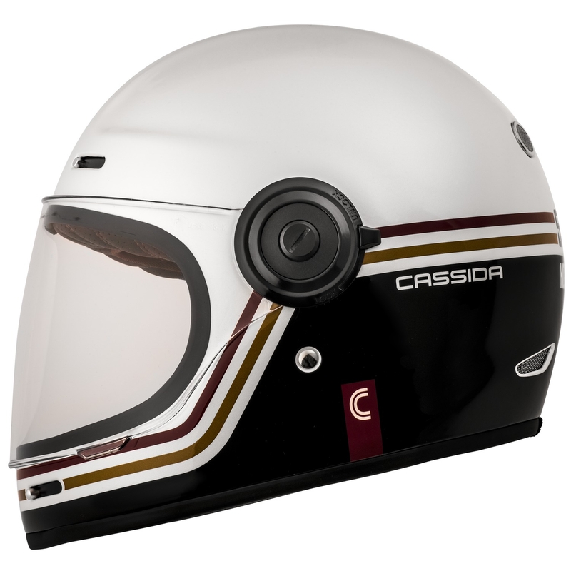 Integralna motociklistička kaciga Cassida Fiber Super Hooligan Karat bijelo-crno-crveno-zlatno rasprodaja
