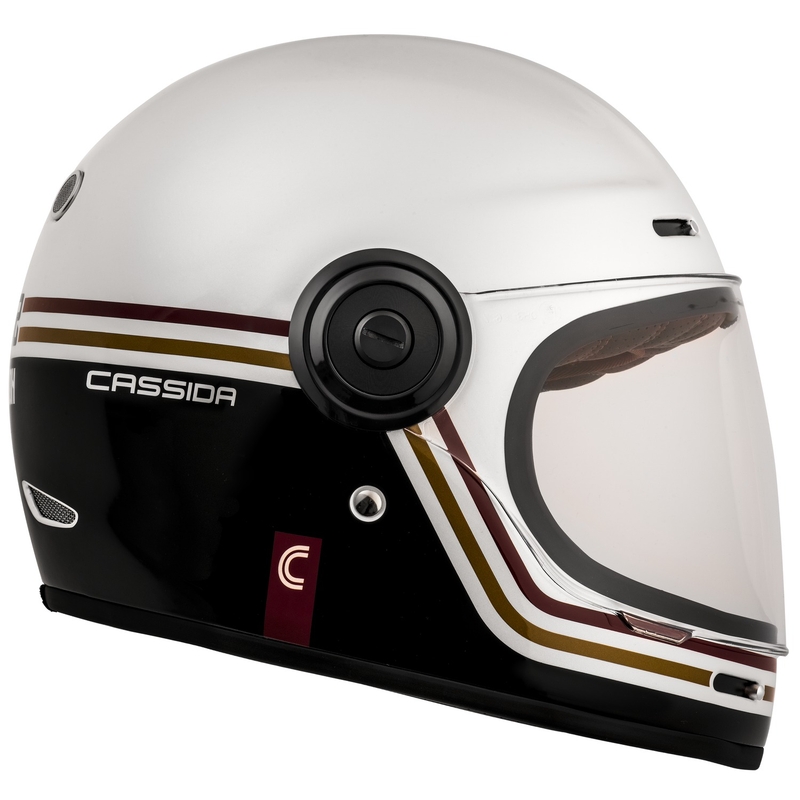 Integralna motociklistička kaciga Cassida Fiber Super Hooligan Karat bijelo-crno-crveno-zlatno rasprodaja