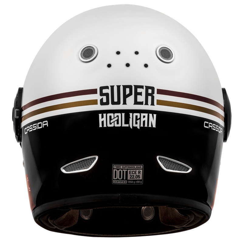 Integralna motociklistička kaciga Cassida Fiber Super Hooligan Karat bijelo-crno-crveno-zlatno rasprodaja