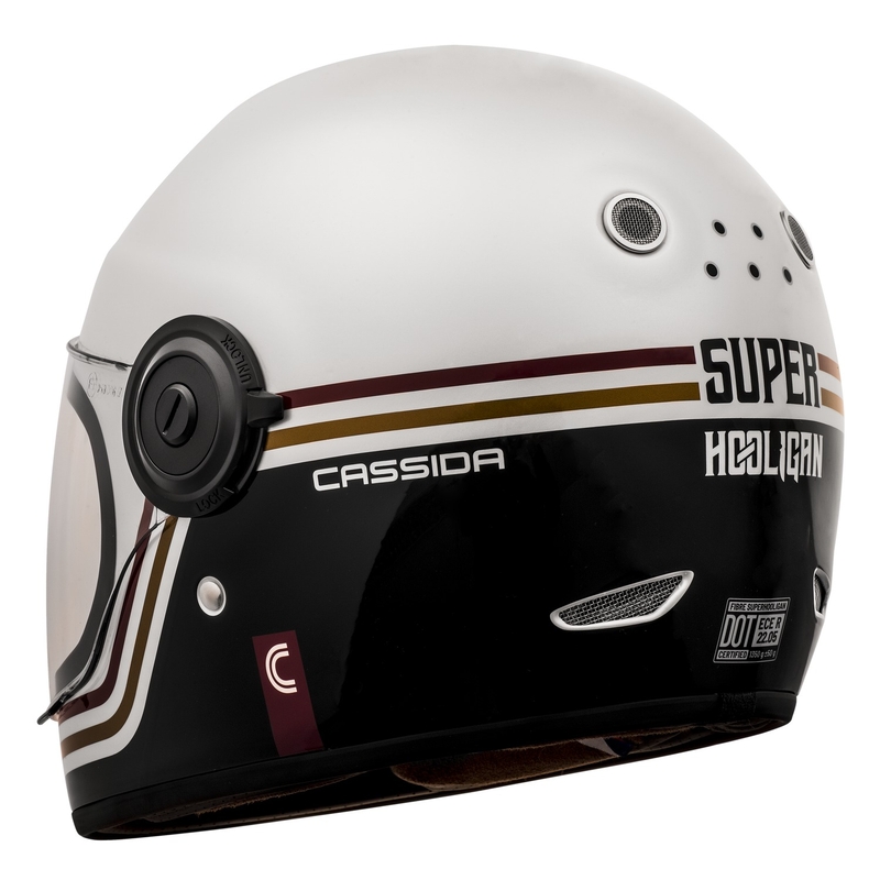 Integralna motociklistička kaciga Cassida Fiber Super Hooligan Karat bijelo-crno-crveno-zlatno rasprodaja