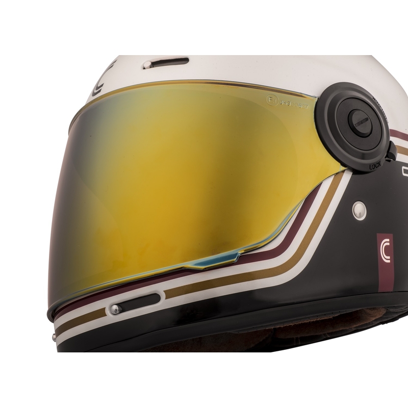 Integralna motociklistička kaciga Cassida Fiber Super Hooligan Karat bijelo-crno-crveno-zlatno rasprodaja