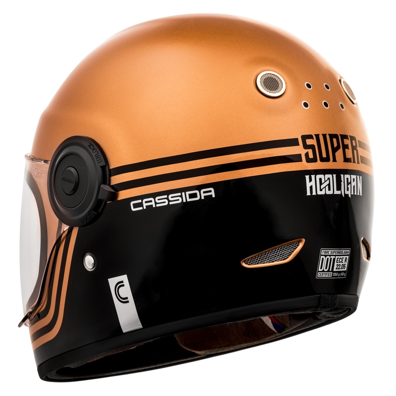 Cassida Fiber Super Hooligan integralna motociklistička kaciga crno-bakrena rasprodaja