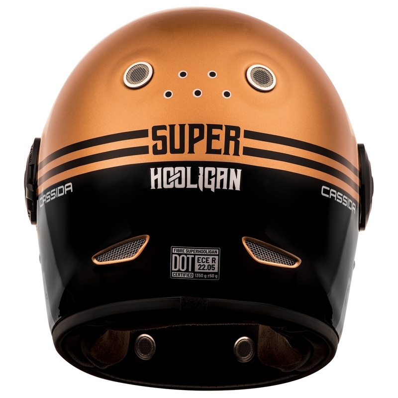 Cassida Fiber Super Hooligan integralna motociklistička kaciga crno-bakrena rasprodaja