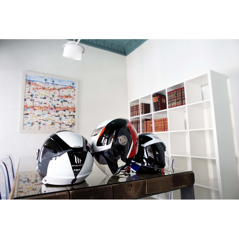 MT City Eleven SV Spark crno-bijelo-crvena otvorena motociklistička kaciga rasprodaja