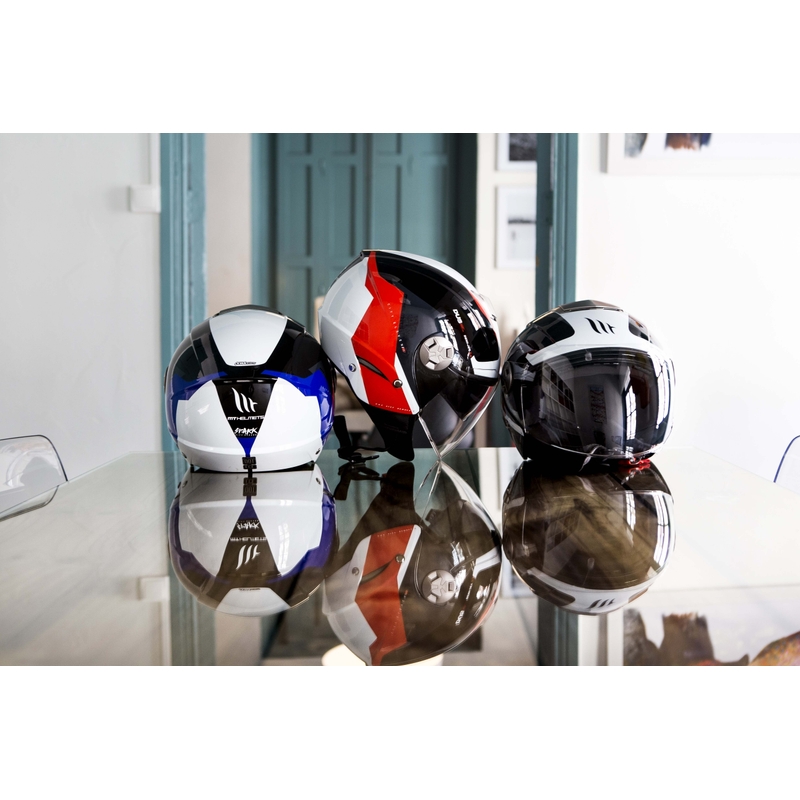 MT City Eleven SV Spark crno-bijelo-crvena otvorena motociklistička kaciga rasprodaja