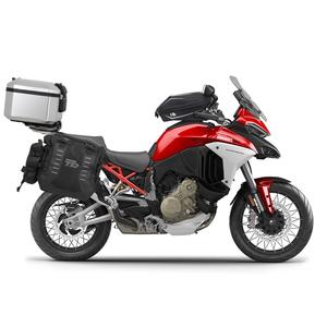Complete set of SHAD TERRA TR40 adventure saddlebags and SHAD TERRA aluminium 48L topcase, including mounting kit SHAD Ducati Multistrada 1200 V4