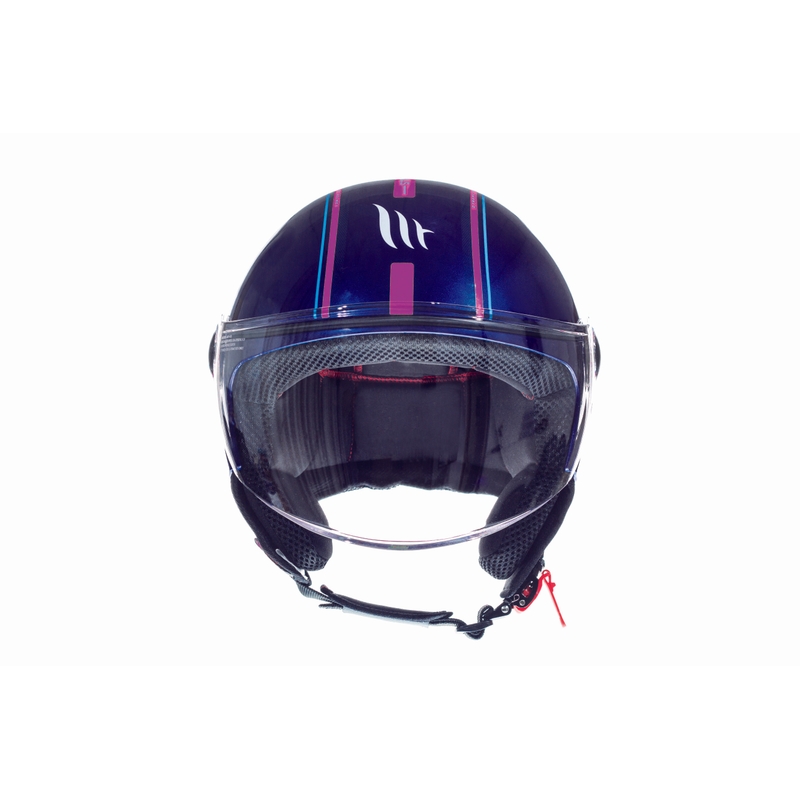 MT Street Entire Motociklistička kaciga s otvorenim licem Plavo-Fluo Pink rasprodaja