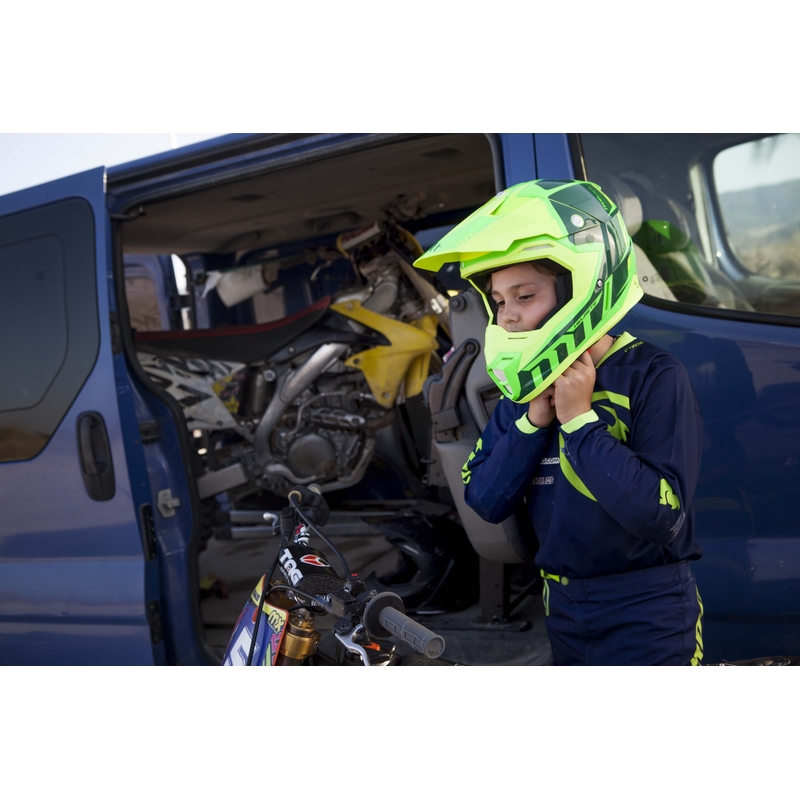 Dječja motocross moto kaciga MT MX-2 Spec fluo zeleno-žuta