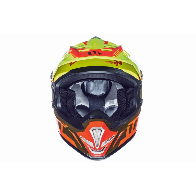 Dječja motocross motociklistička kaciga MT MX-2 Spec fluo narančasto-žuta