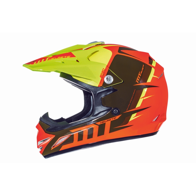 Dječja motocross motociklistička kaciga MT MX-2 Spec fluo narančasto-žuta