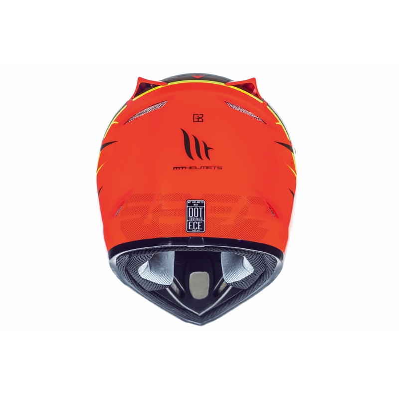 Dječja motocross motociklistička kaciga MT MX-2 Spec fluo narančasto-žuta