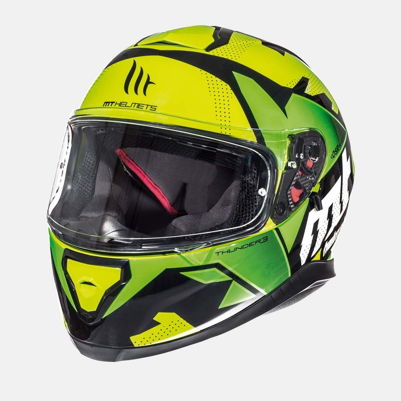 Dječja integralna kaciga MT Thunder Torn fluo zeleno-žuta