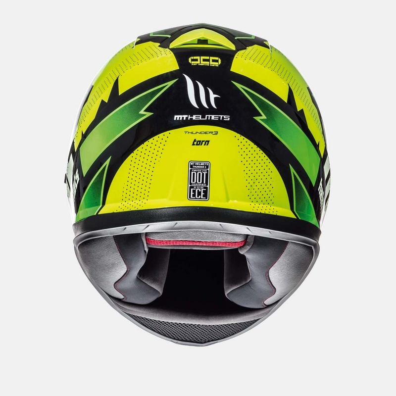 Dječja integralna kaciga MT Thunder Torn fluo zeleno-žuta