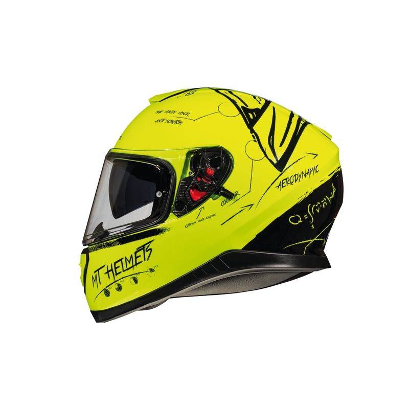 Integralna motociklistička kaciga MT Thunder 3 SV Board fluo žuta rasprodaja
