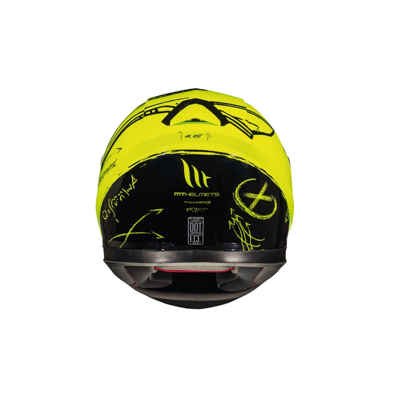 Integralna motociklistička kaciga MT Thunder 3 SV Board fluo žuta rasprodaja