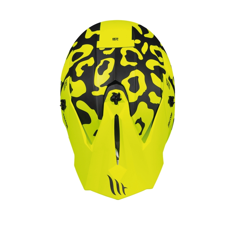 Motocross kaciga MT Falcon Karson fluo žuta mat