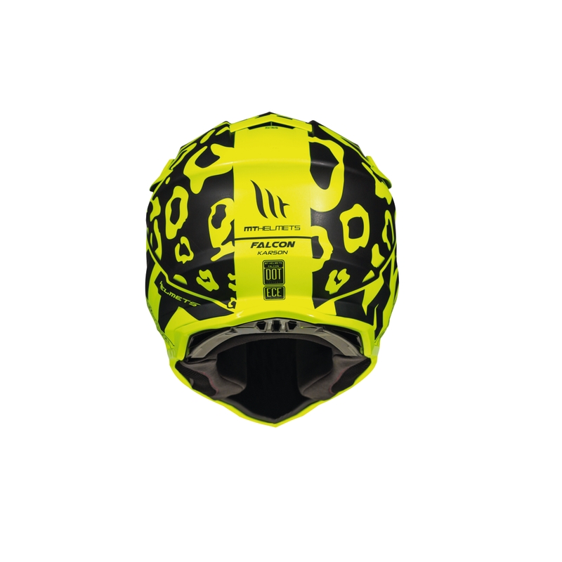 Motocross kaciga MT Falcon Karson fluo žuta mat