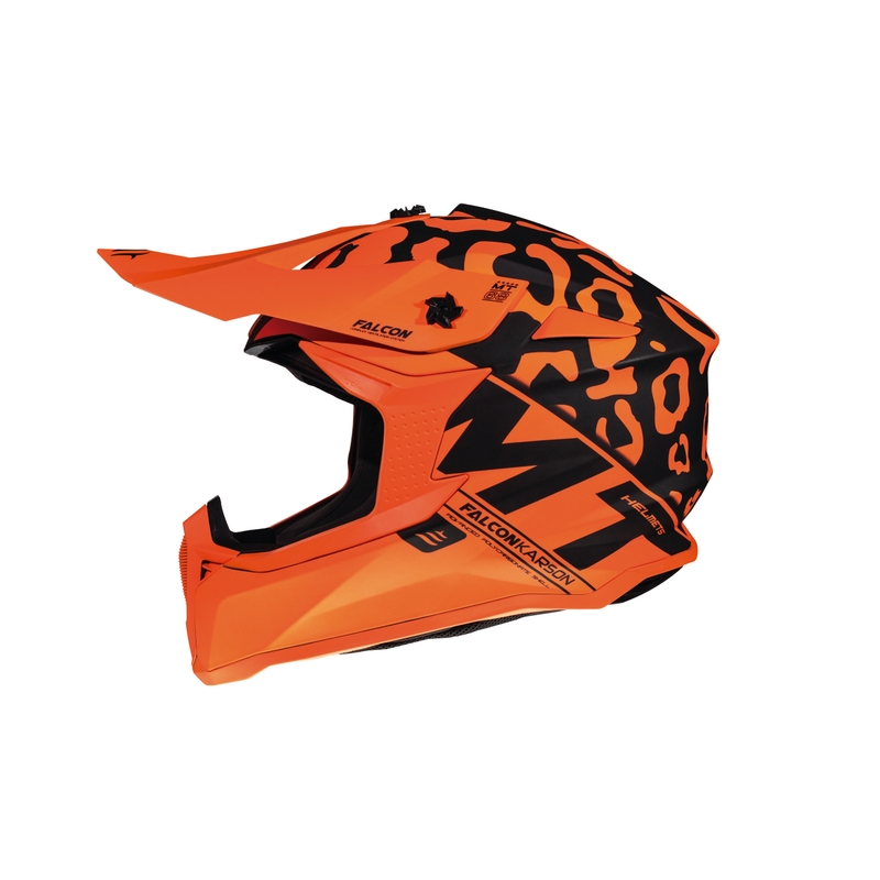 Motocross kaciga MT Falcon Karson fluo narančasta mat