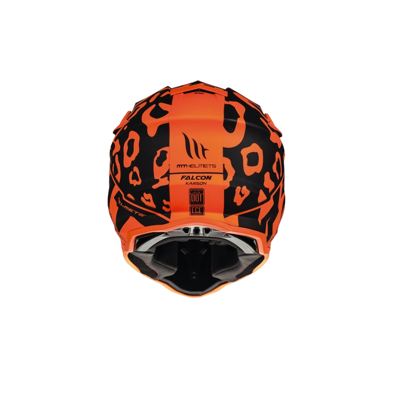 Motocross kaciga MT Falcon Karson fluo narančasta mat