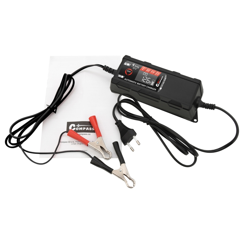 Mikroprocesorski punjač 4Amp 12V PB/GEL/AGM/LiFePO4 LCD zaslon