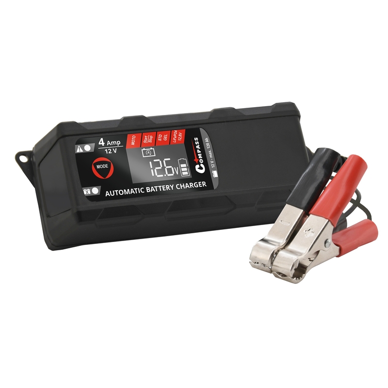 Mikroprocesorski punjač 4Amp 12V PB/GEL/AGM/LiFePO4 LCD zaslon