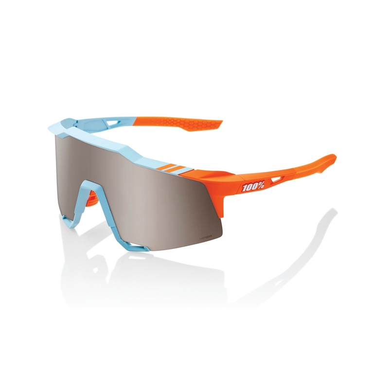 Sunčane naočale 100% SPEEDCRAFT Soft Tact Two Tone plavo-narančaste (HIPER srebrno staklo)