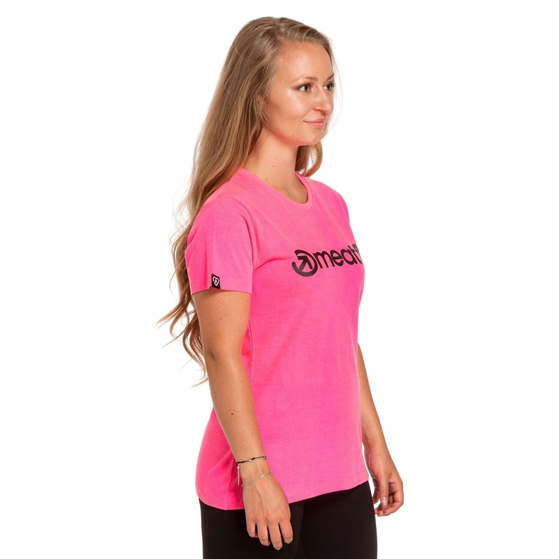 Ženska majica kratkih rukava Meatfly Ladies MF Logo neon pink rasprodaja