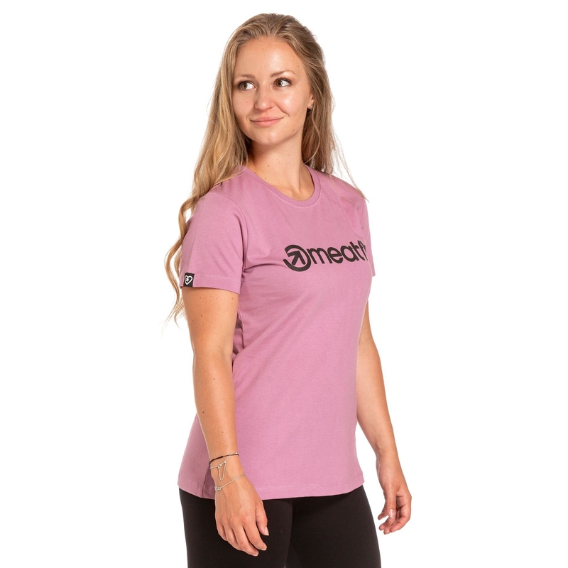 Ženska majica kratkih rukava Meatfly Ladies MF Logo roza rasprodaja
