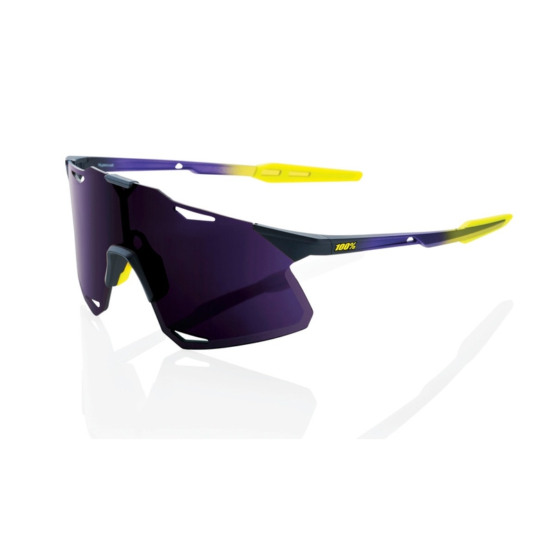Sunčane naočale 100% HYPERCRAFT Metallic Digital Brights ljubičasto-žute (ljubičasto staklo)