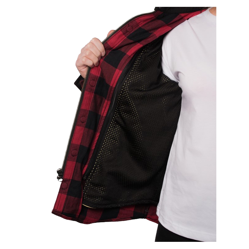 Ženska motoristička majica BROGER Alaska crno-crvena rasprodaja