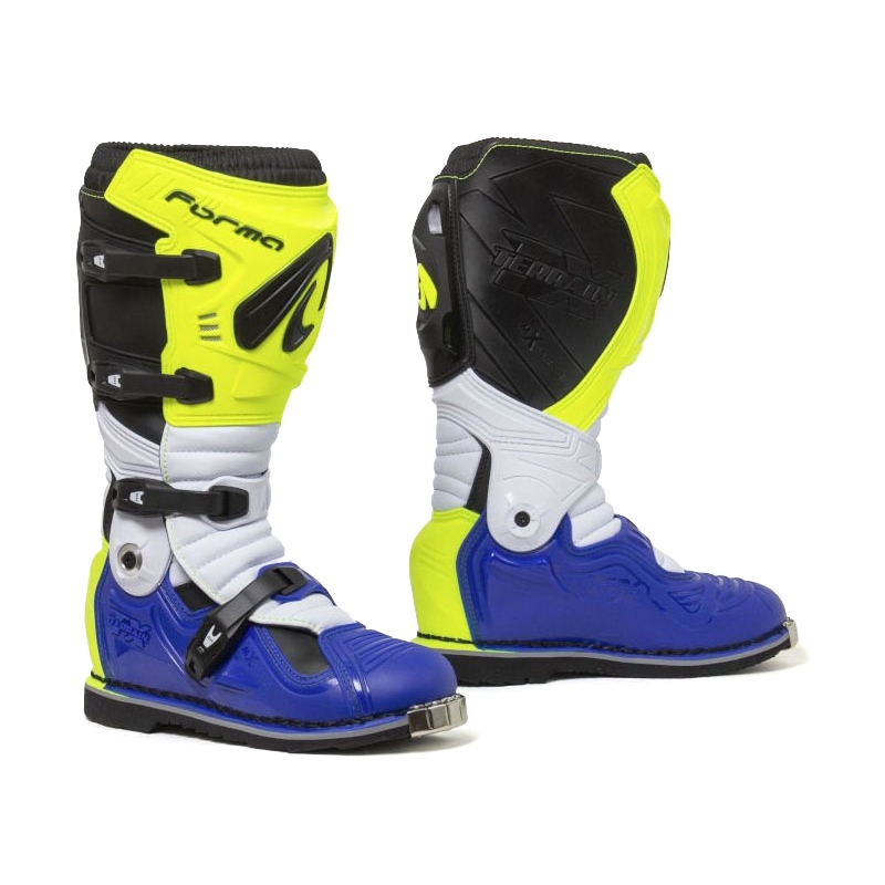 Motorističke čizme Forma Terrain Evolution TX fluo žuto-bijelo-plave