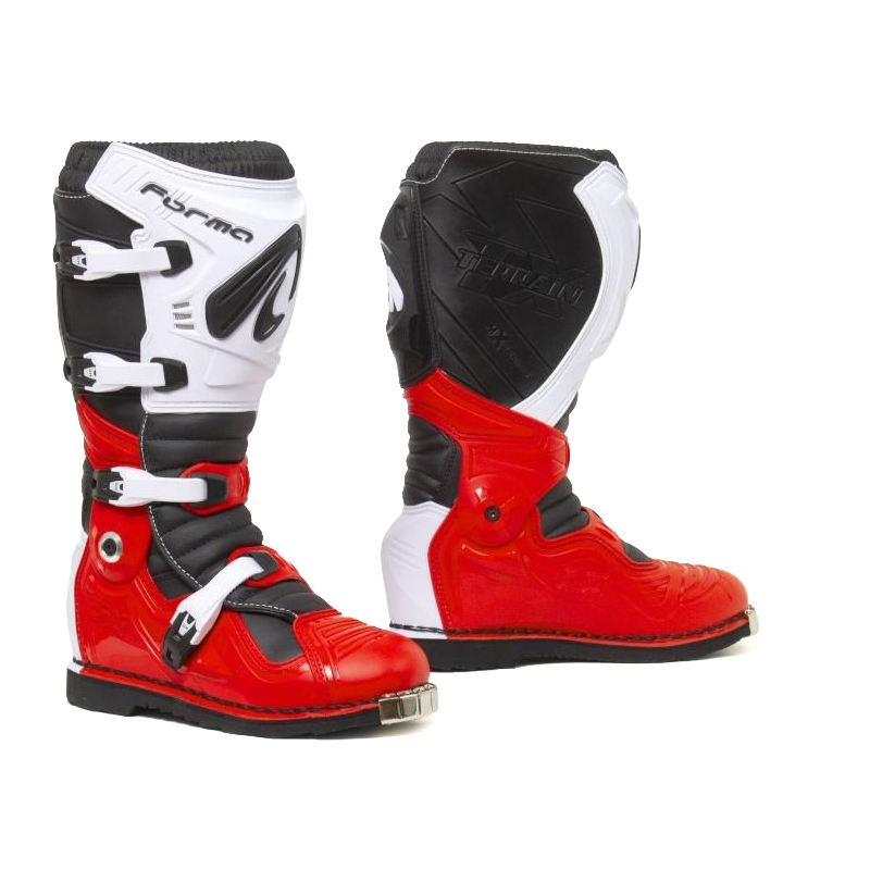 Motorističke čizme Forma Terrain Evolution TX crveno-bijele