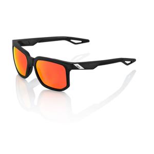 Sunčane naočale 100% CENTRIC Matte Crystal Black crne (crvene leće)