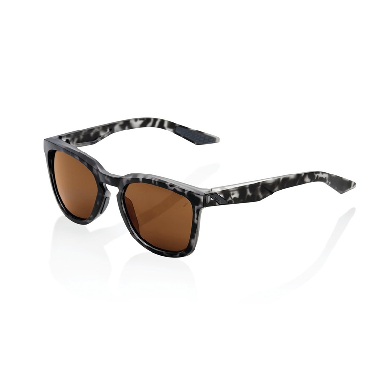 Sunčane naočale 100% HUDSON Matte Black Havana crno-sive (brončane leće)