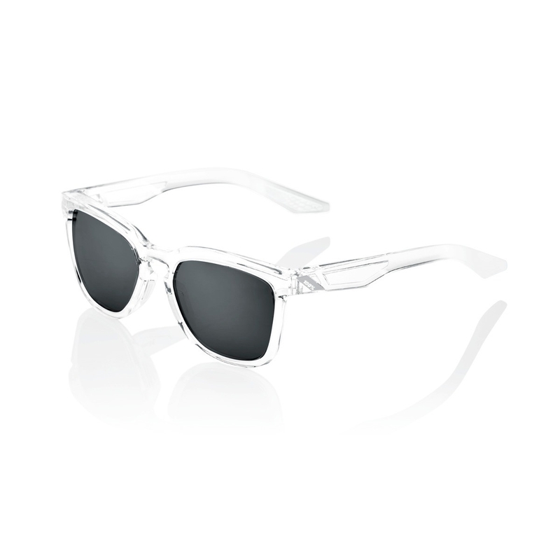 Sunčane naočale 100% HUDSON Polished Crystal Haze prozirne (crne leće)