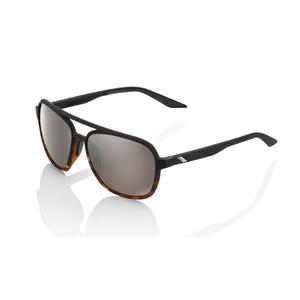 Sunčane naočale 100% KASIA Soft Tact Black/Havana crno-smeđe (HIPER srebrno staklo)