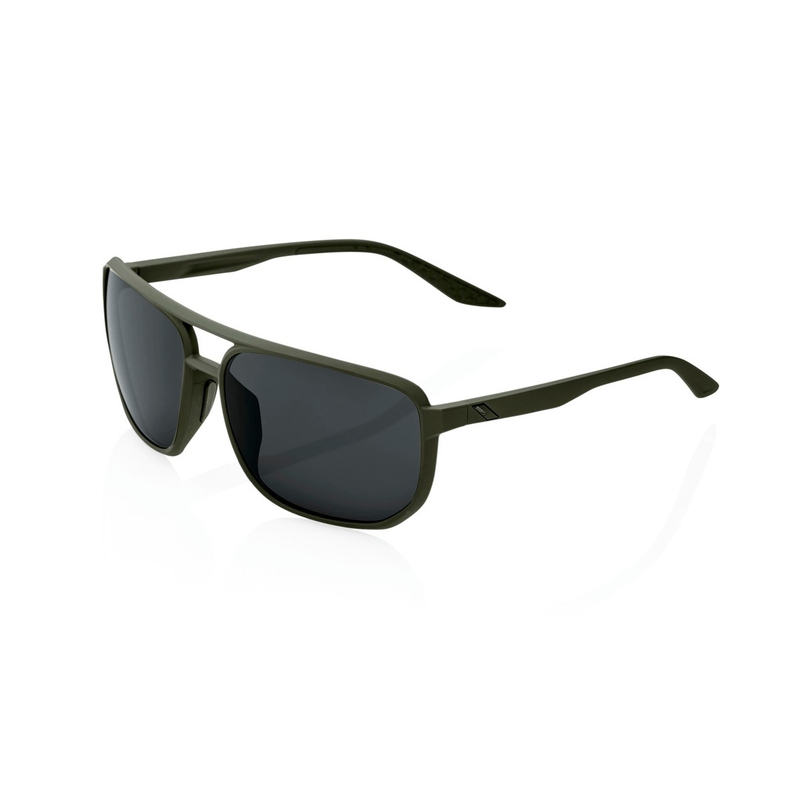 Sunčane naočale 100% KONNOR Soft Tact Army Green zelene (zadimljene leće)