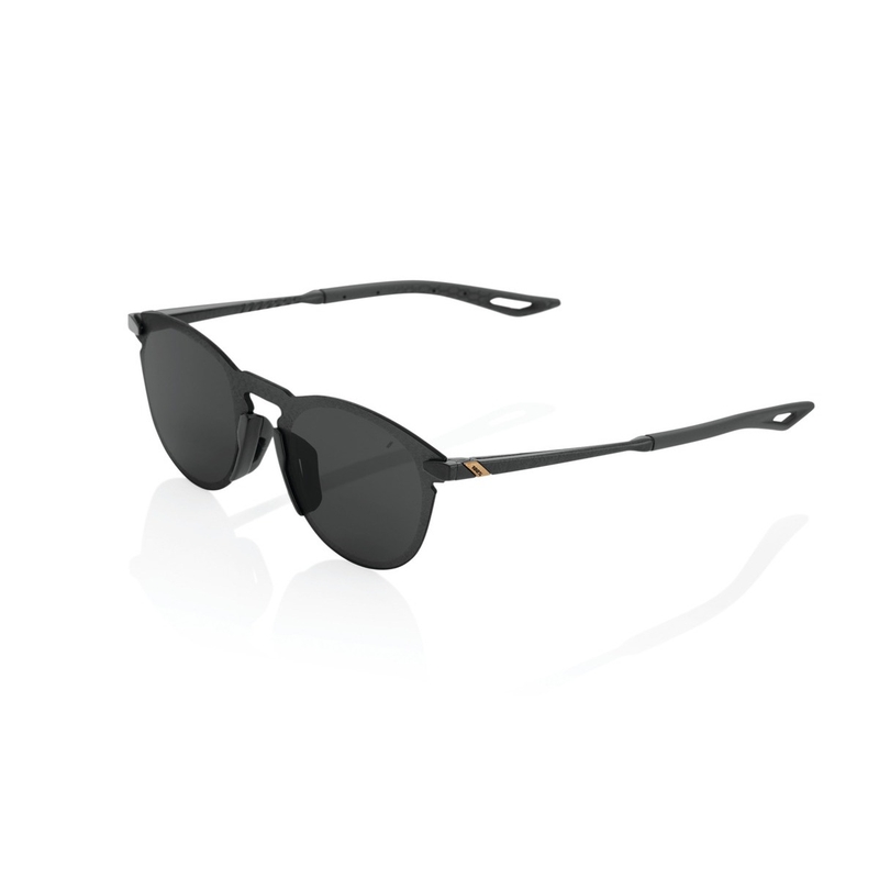 Sunčane naočale 100% LEGERE ROUND Polished Black (zadimljene leće)