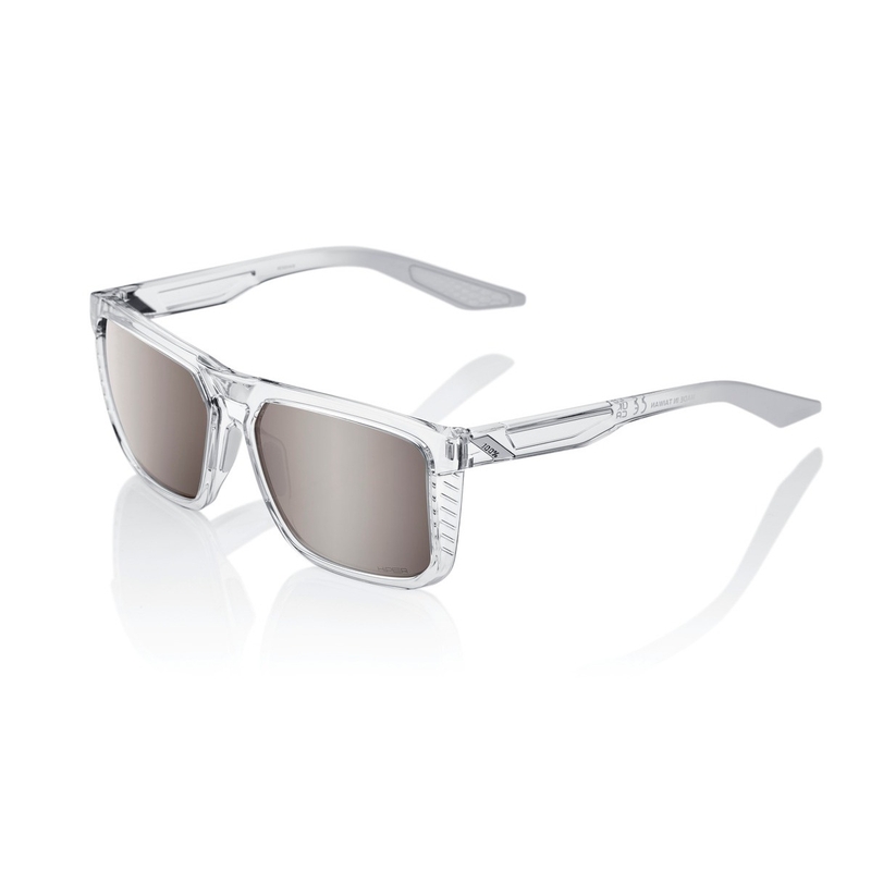 Sunčane naočale 100% RENSHAW Polished Crystal Haze prozirne (HIPER srebrne leće)