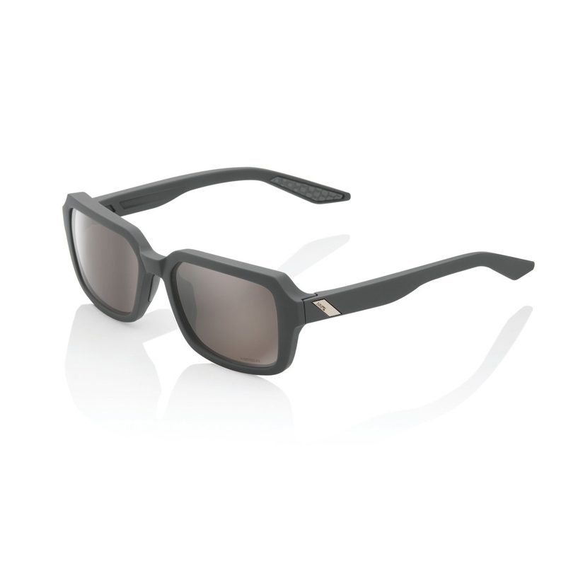 Sunčane naočale 100% RIDELEY Soft Tact Cool Grey sive (HIPER srebrne leće)